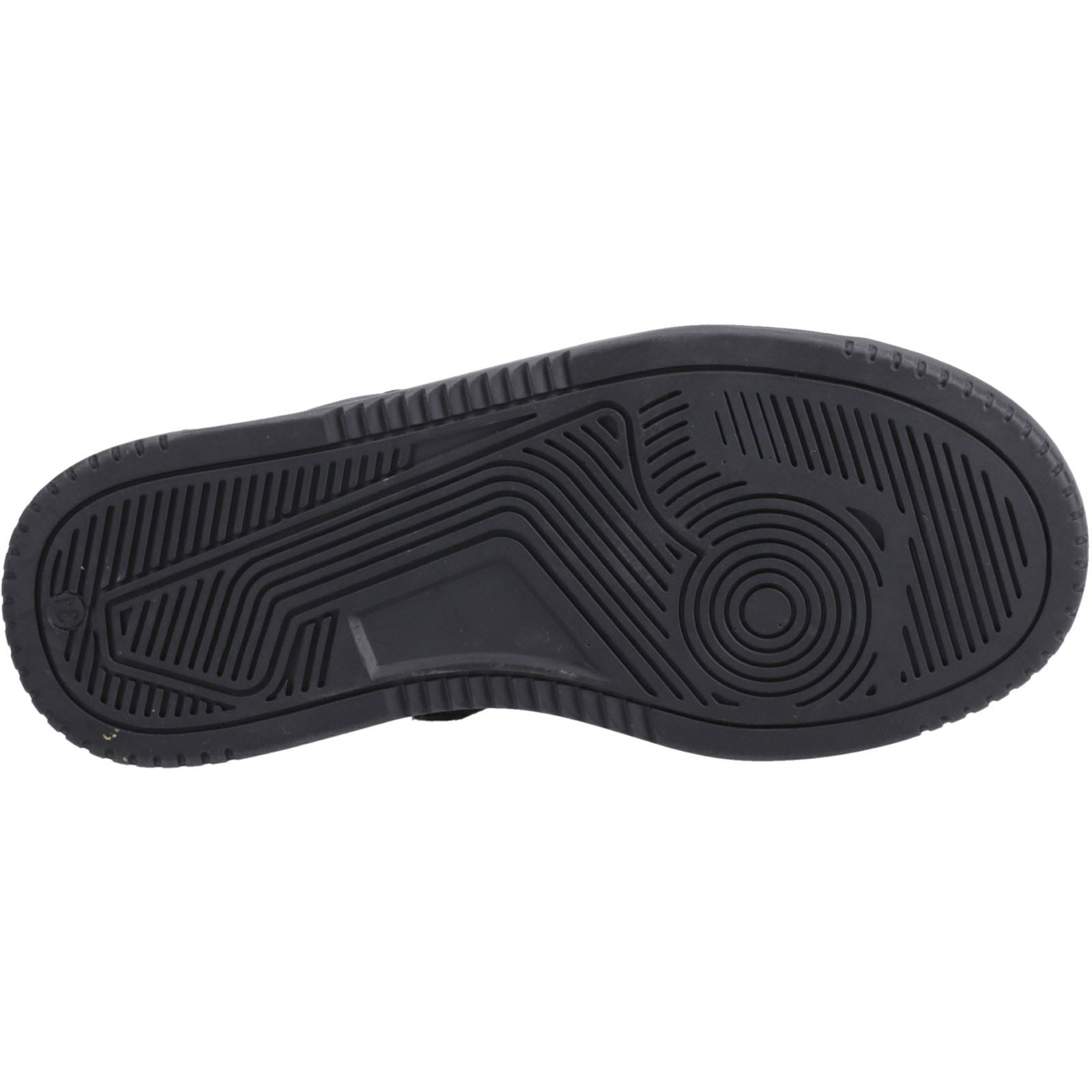 Hush Puppies Dougie Leather Junior Black Trainers