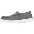 HEYDUDE Wendy Canvas 100% Cotton Women's Dark Grey Loafers