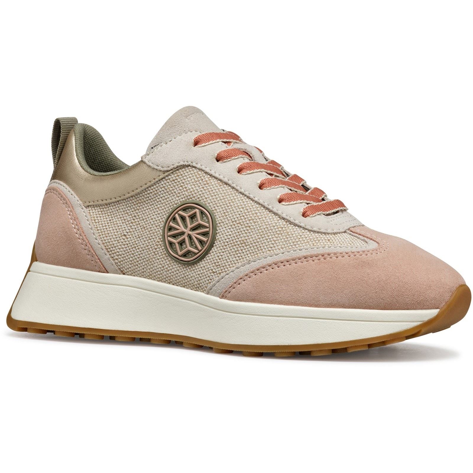 Geox D AMABEL Synthetic Women's Light Sand/Light Taupe Trainers