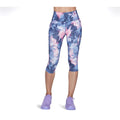 Skechers Performance GO WALK HW Summer Rose Capri Nylon Women's Blue Sports Leggings