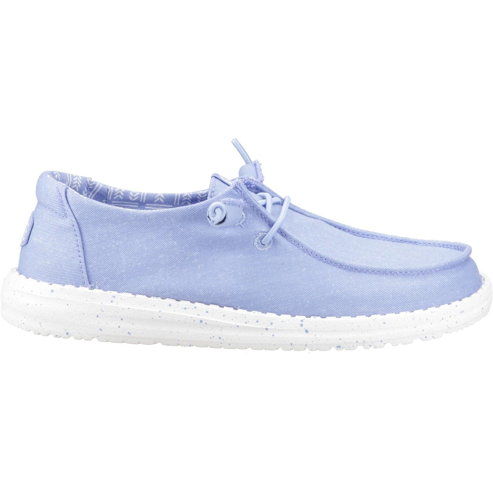 HEYDUDE Wendy Stretch Canvas Textile Women's Hydrangea Blue Loafers