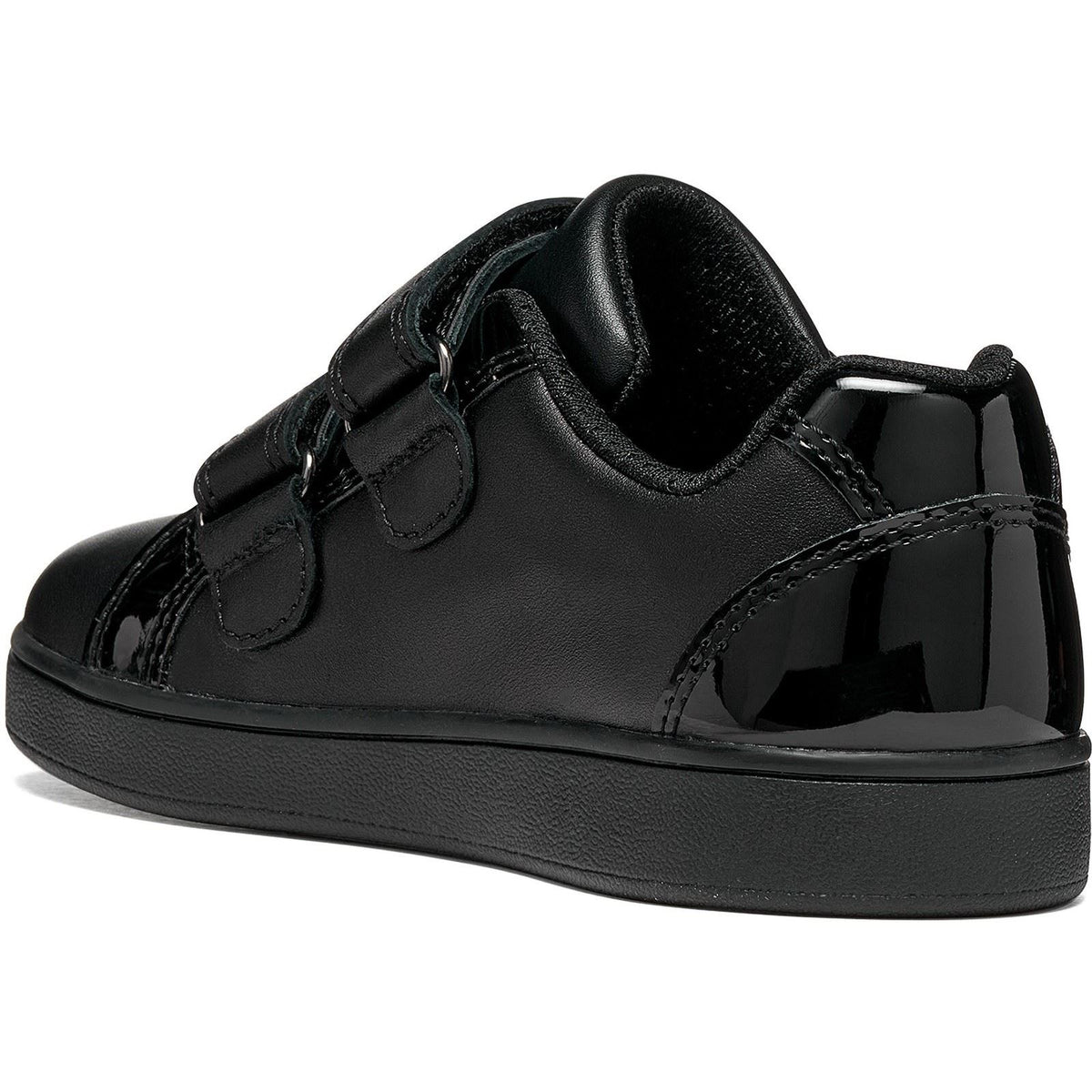 Geox J Eclyper Leather Black Trainers