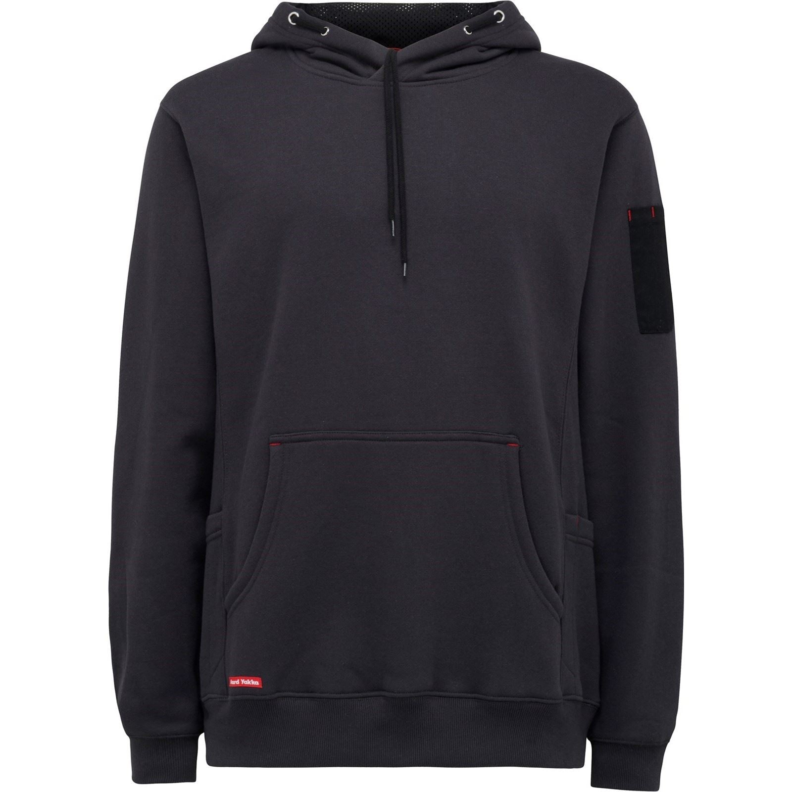 Hard Yakka Brushed Fleece Synthetic Men's Grey Hooded Sweatshirt