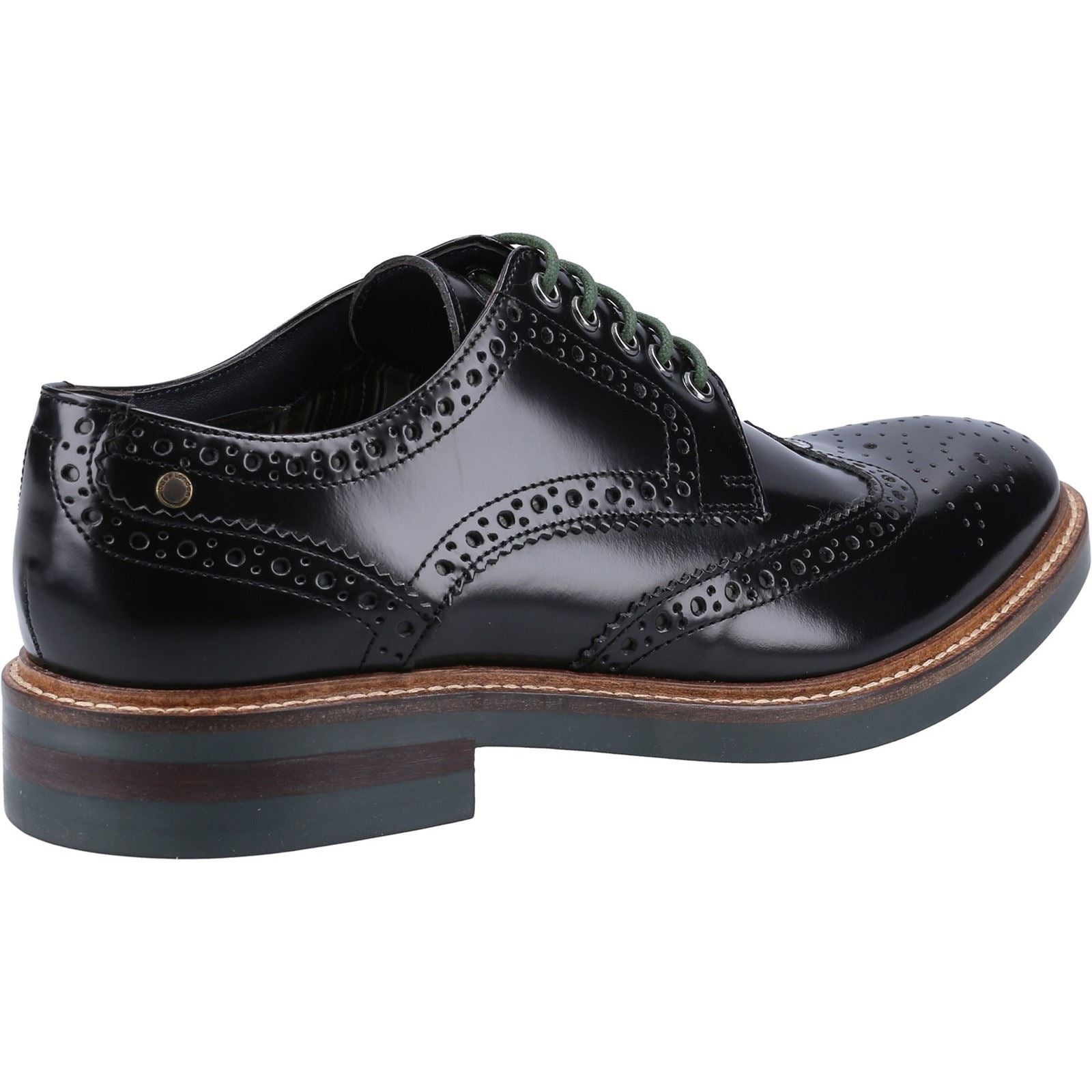 Base London Woburn Excel Leather Men's Black Brogues Shoes