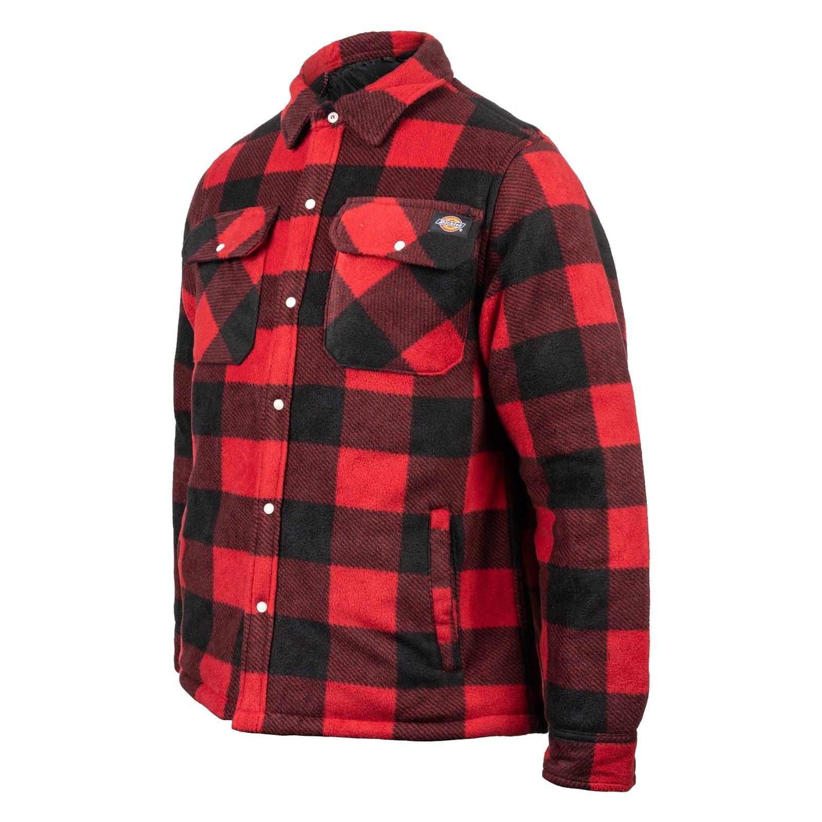 Dickies Portland Synthetic Men's Red Casual Shirt