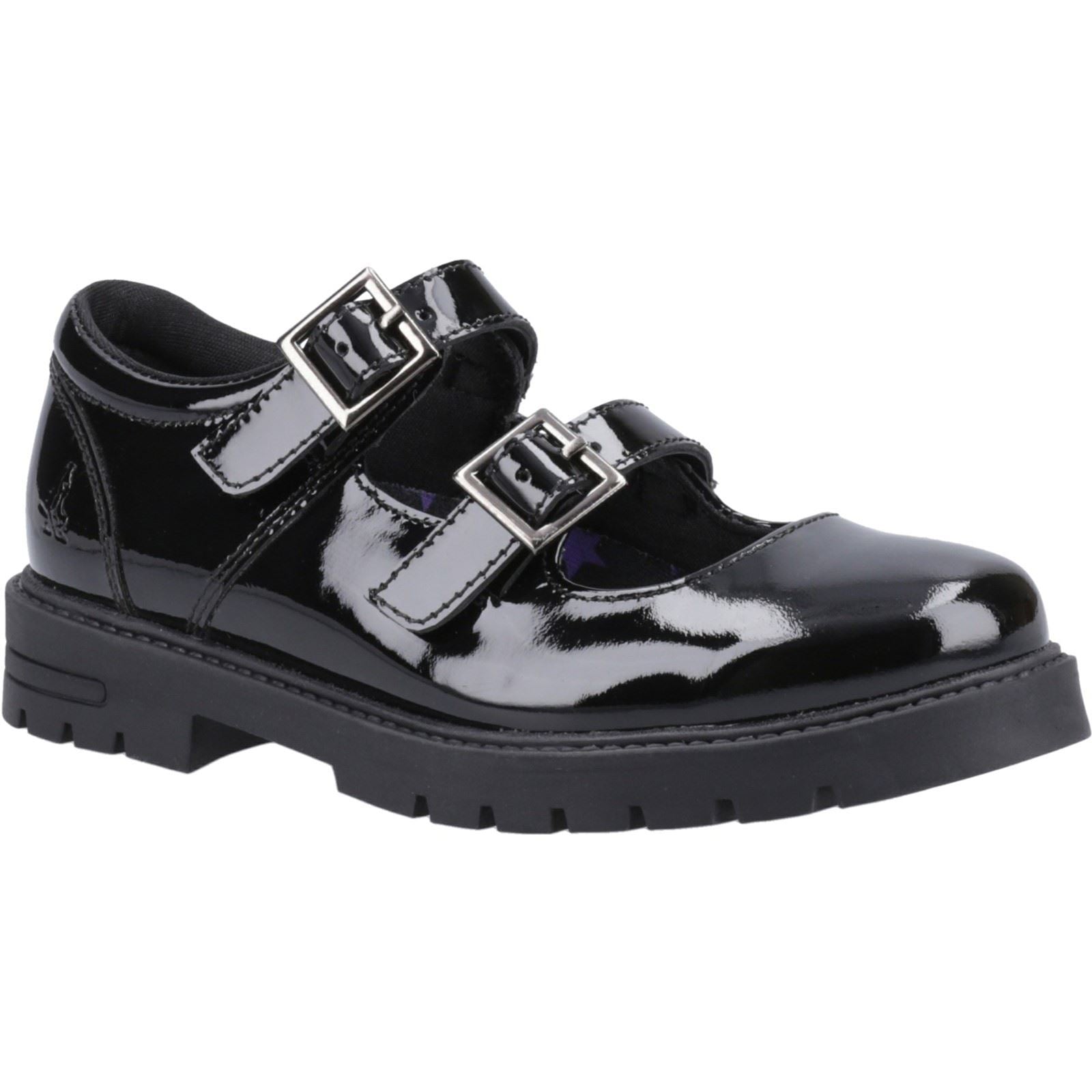 Hush Puppies Ella Patent Leather Junior Black Shoes