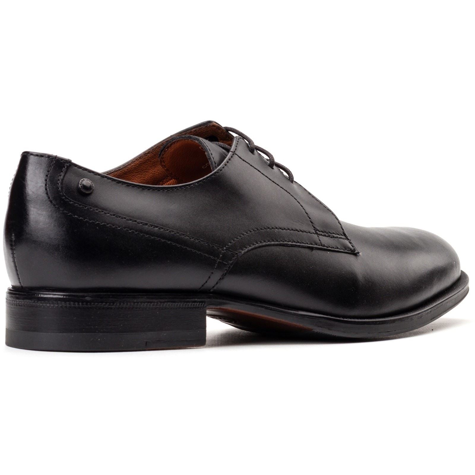 Base London Edison Leather Men's Black Lace-Up Shoes