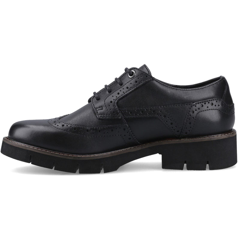 Pod Kacey Leather Women's Black Brogues Shoes