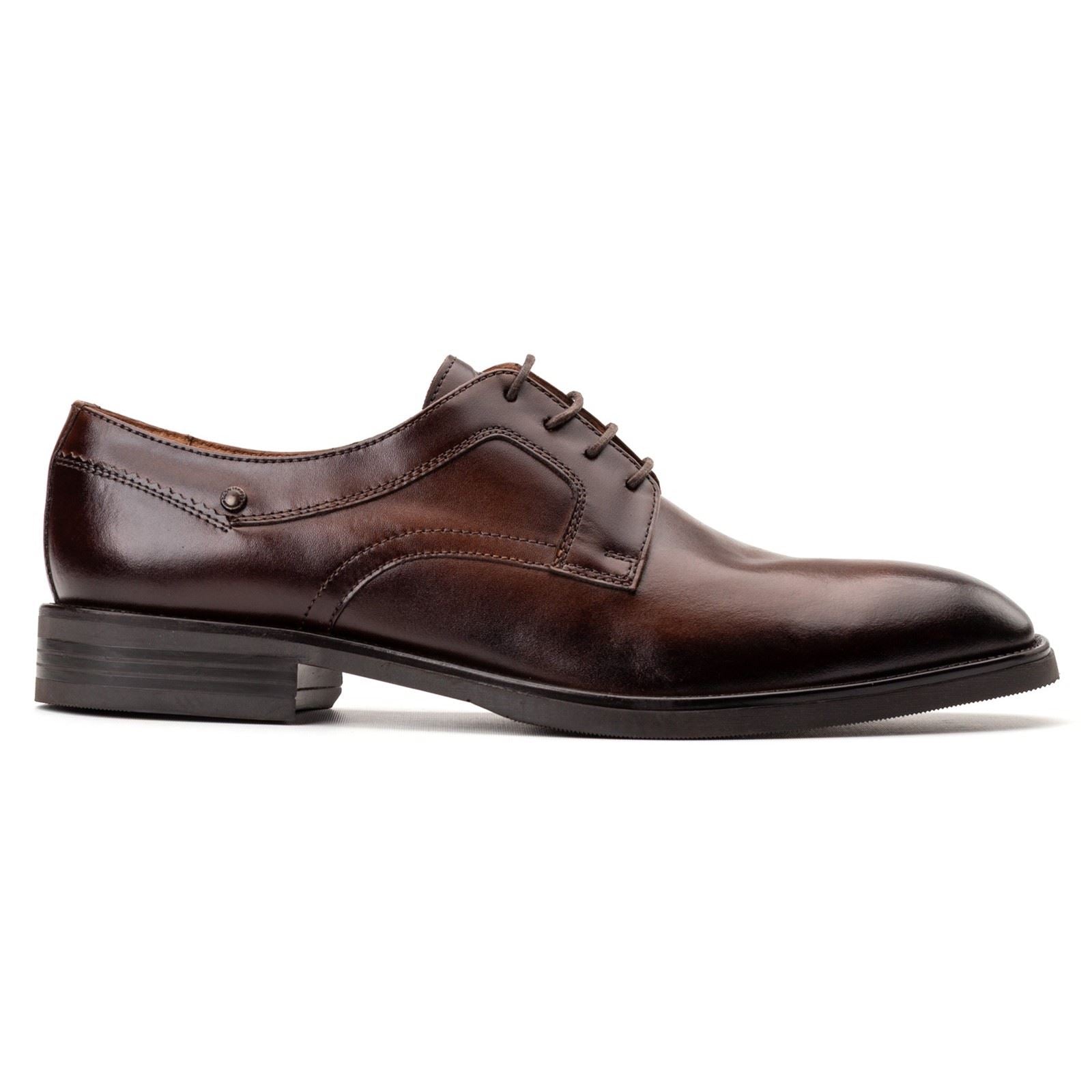 Base London Sleeve Leather Men's Brown Lace-Up Shoes