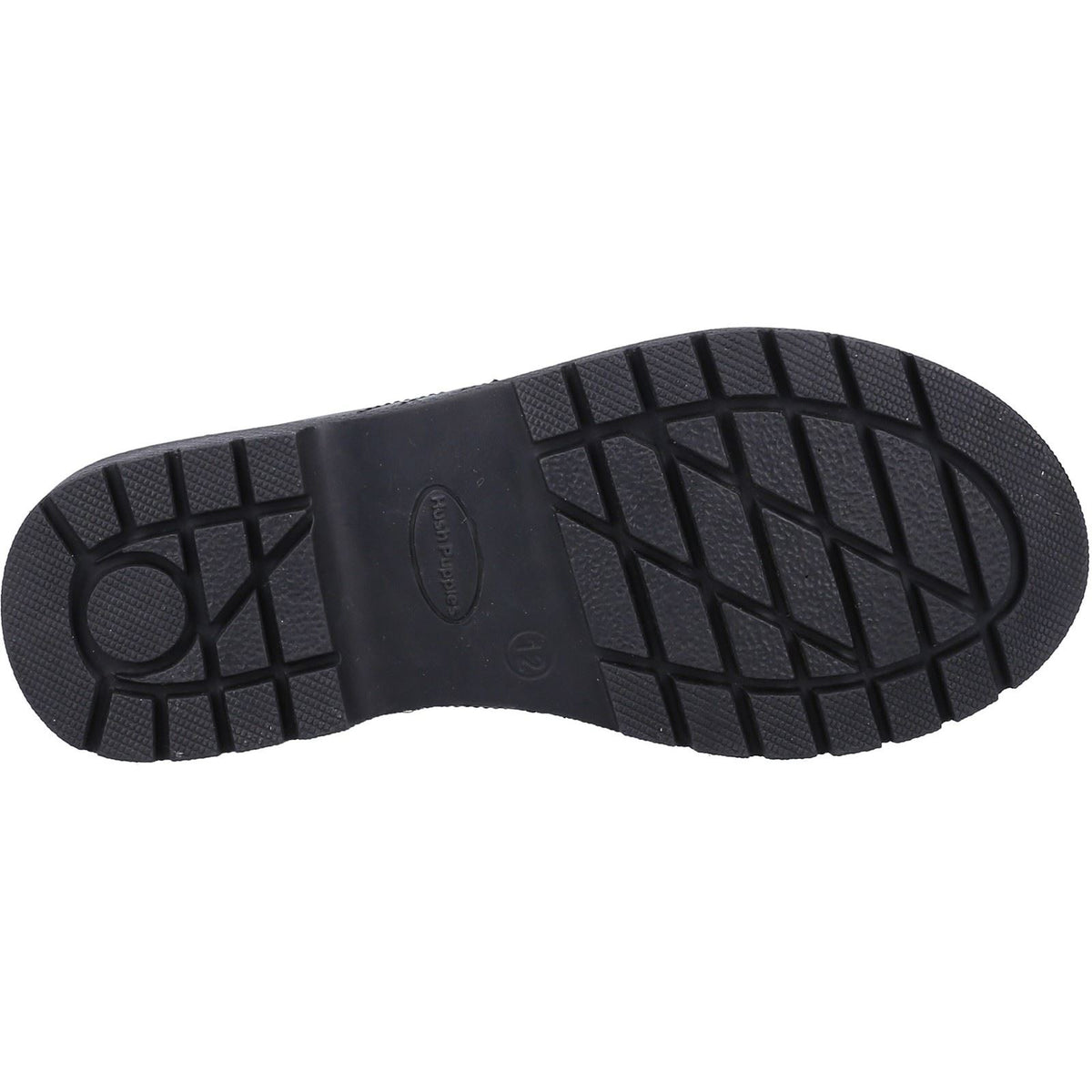 Hush Puppies Sally Leather Youth Black Brogues