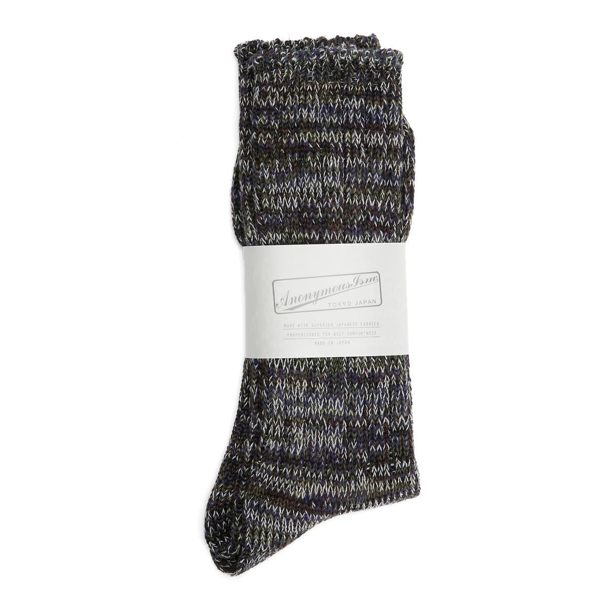 Anonymous Ism 5 Colour Mix Crew Cotton Men's Moss Socks