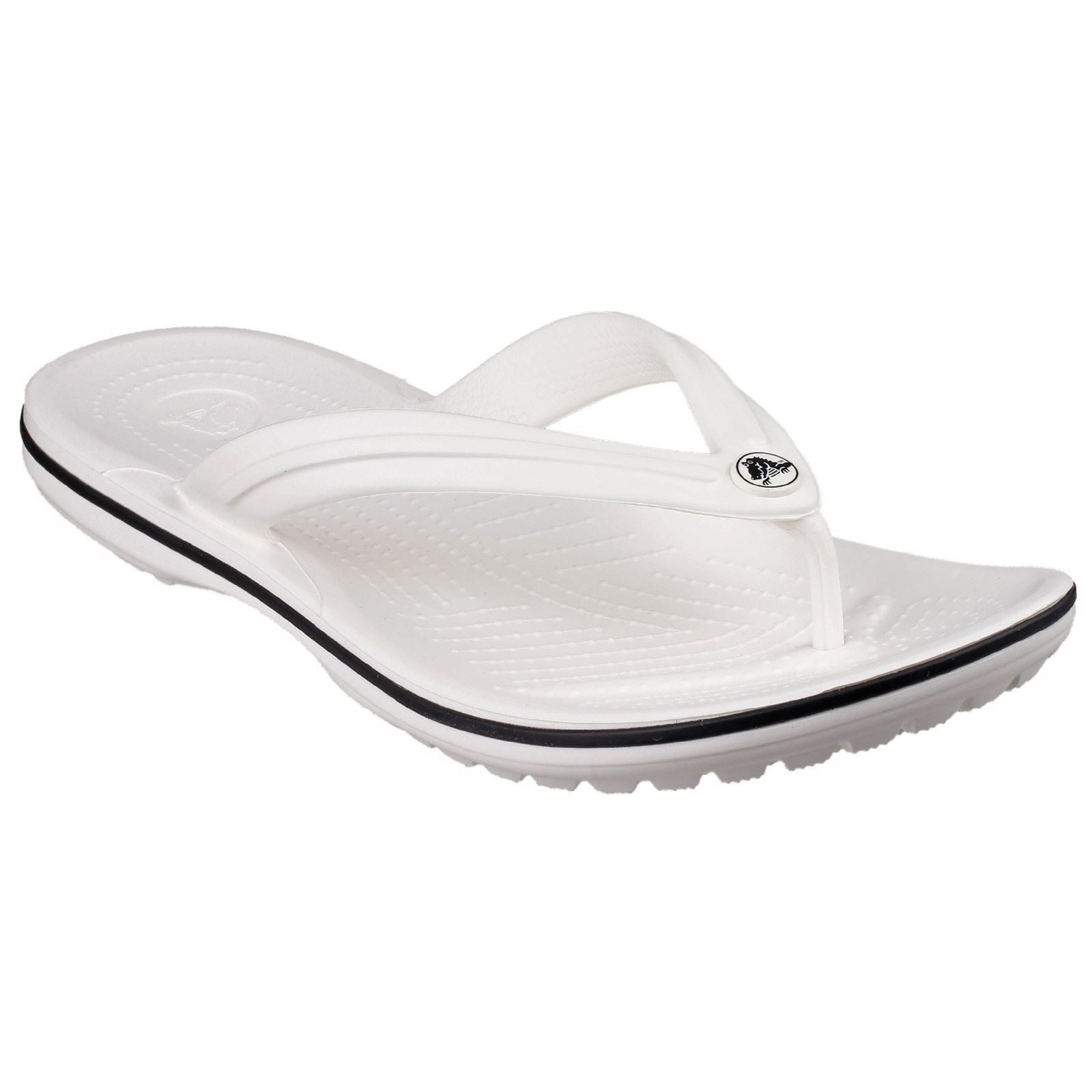 Crocs Crocband Flip Croslite Rubber White Sandals