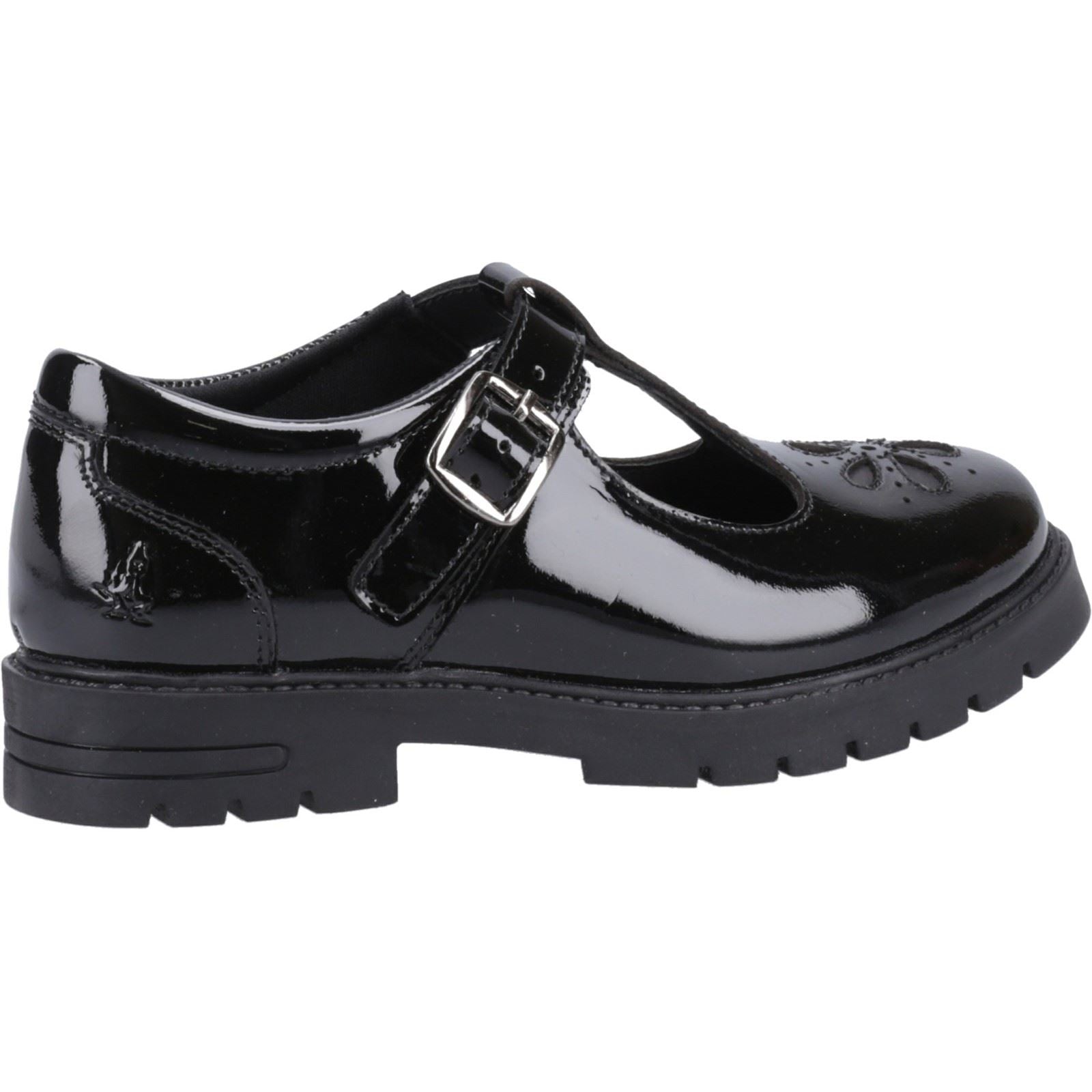 Hush Puppies Fiona Patent Leather Youth Girl's Black Shoes
