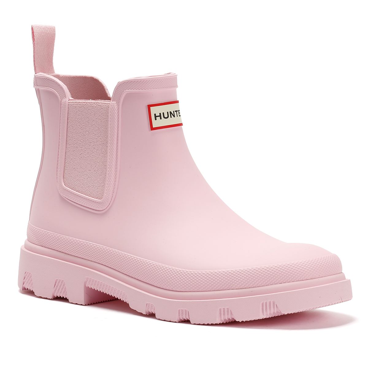 Hunter Downpour Chelsea Rubber Women's Parfait Pink Wellington Boots