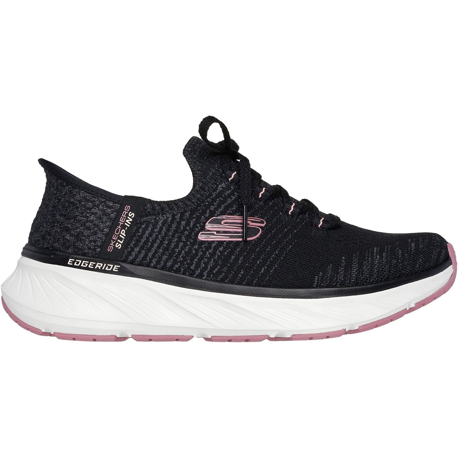 Skechers Edgeride Impression Textile Women's Black/Pink Trainers