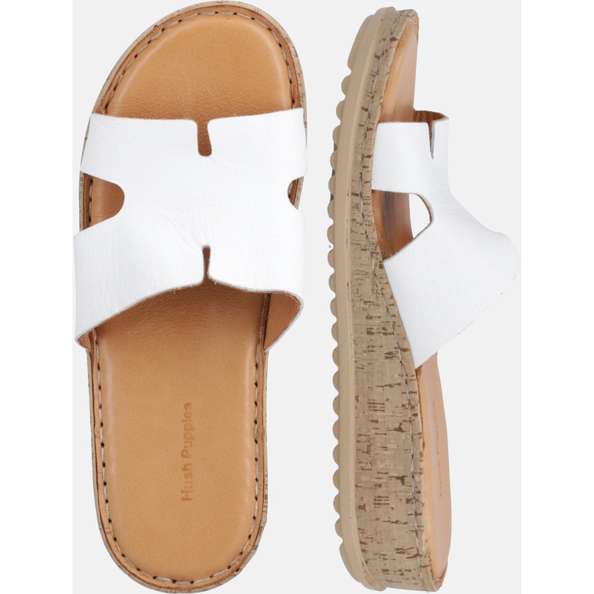 Hush Puppies Eloise Leather Women's White Sandals