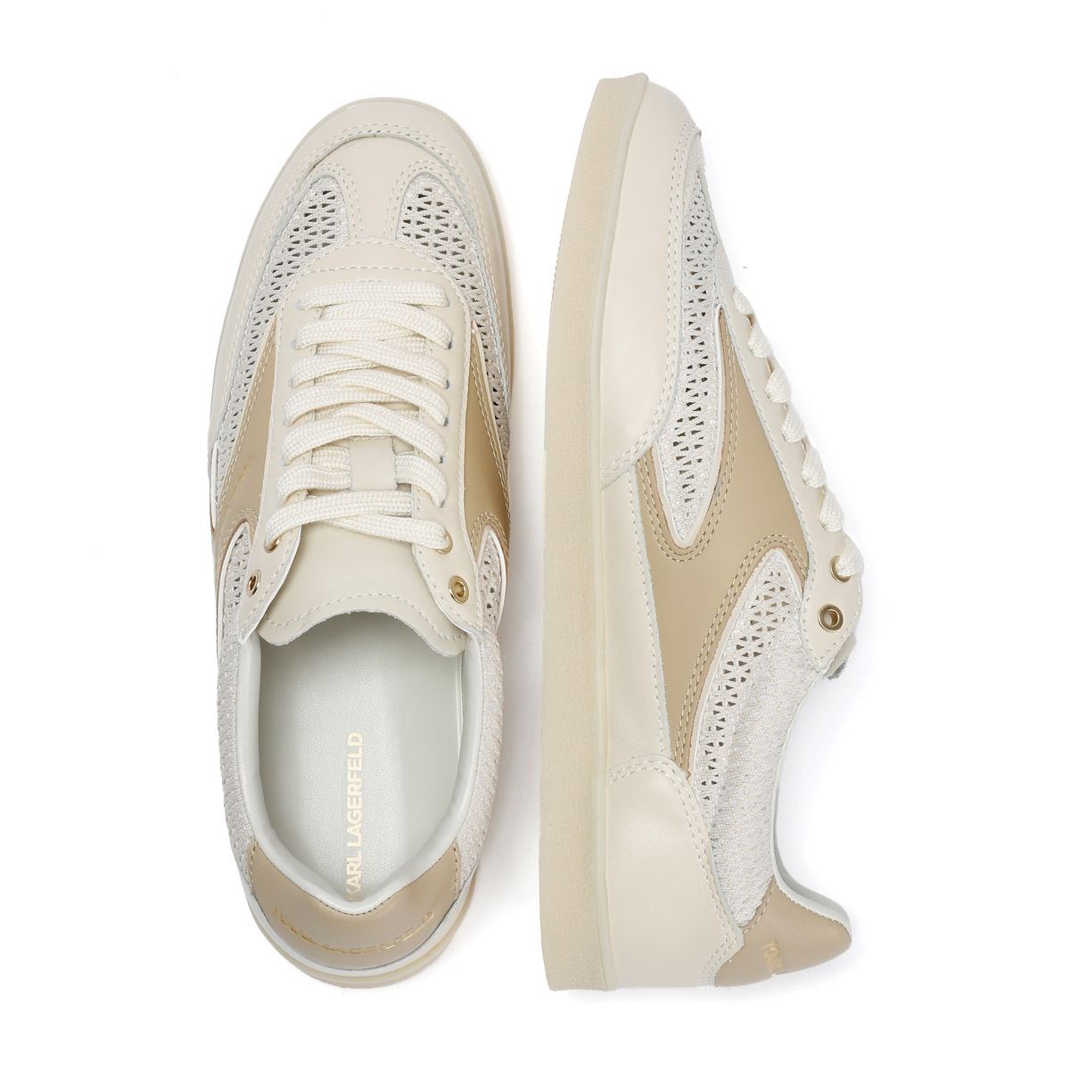 Karl Lagerfeld Kandidate Mesh Mix Women's Cream Trainers