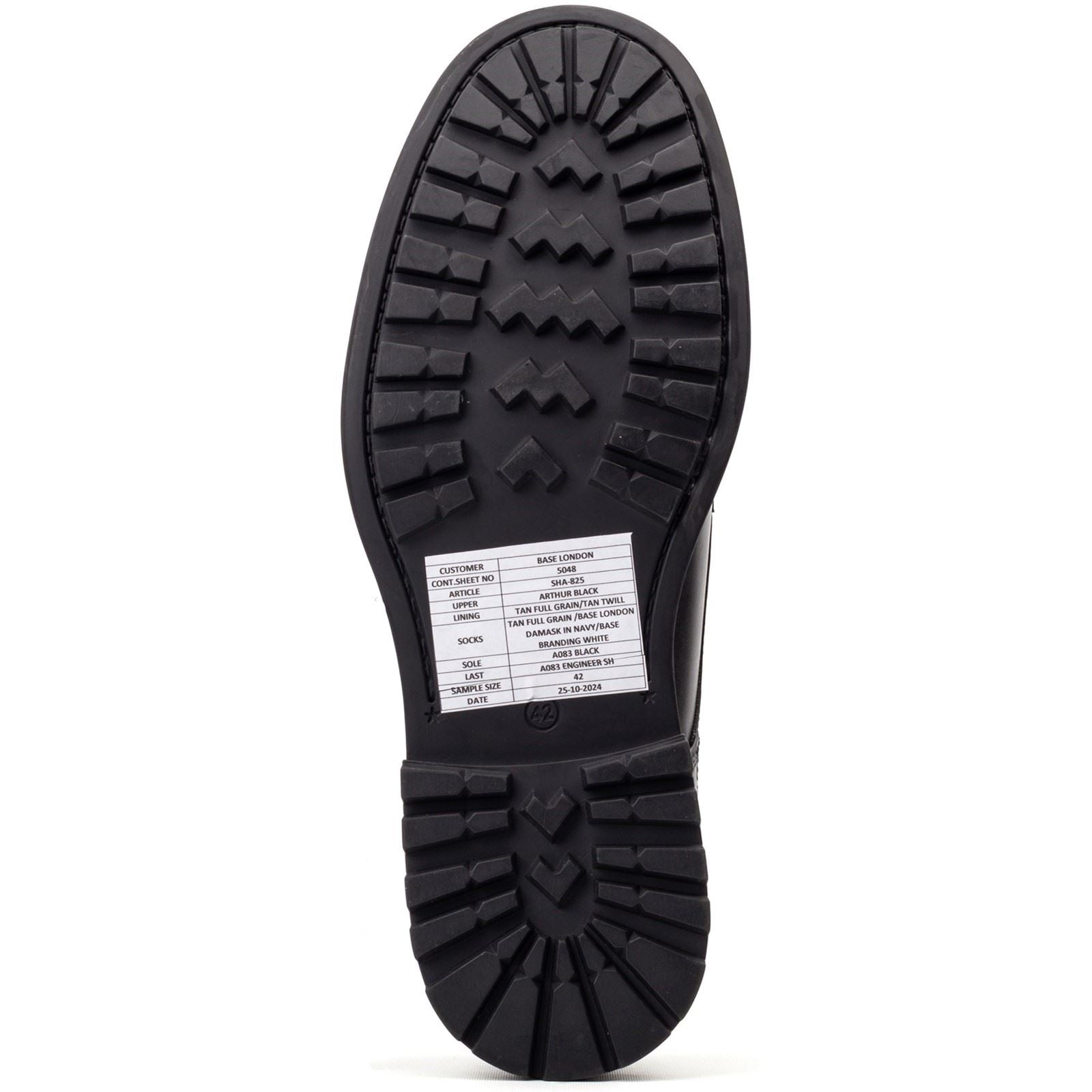 Base London Locke Leather Men's Black Lace-Up Shoes