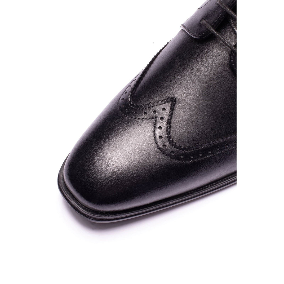 Base London Sloane Leather Men's Black Brogues Shoes