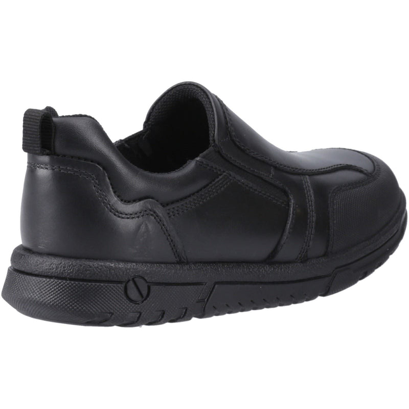 Hush Puppies Sergio Leather Youth Boy's Black Loafers