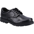 Hush Puppies Oliver Leather Youth Boy's Black Shoes