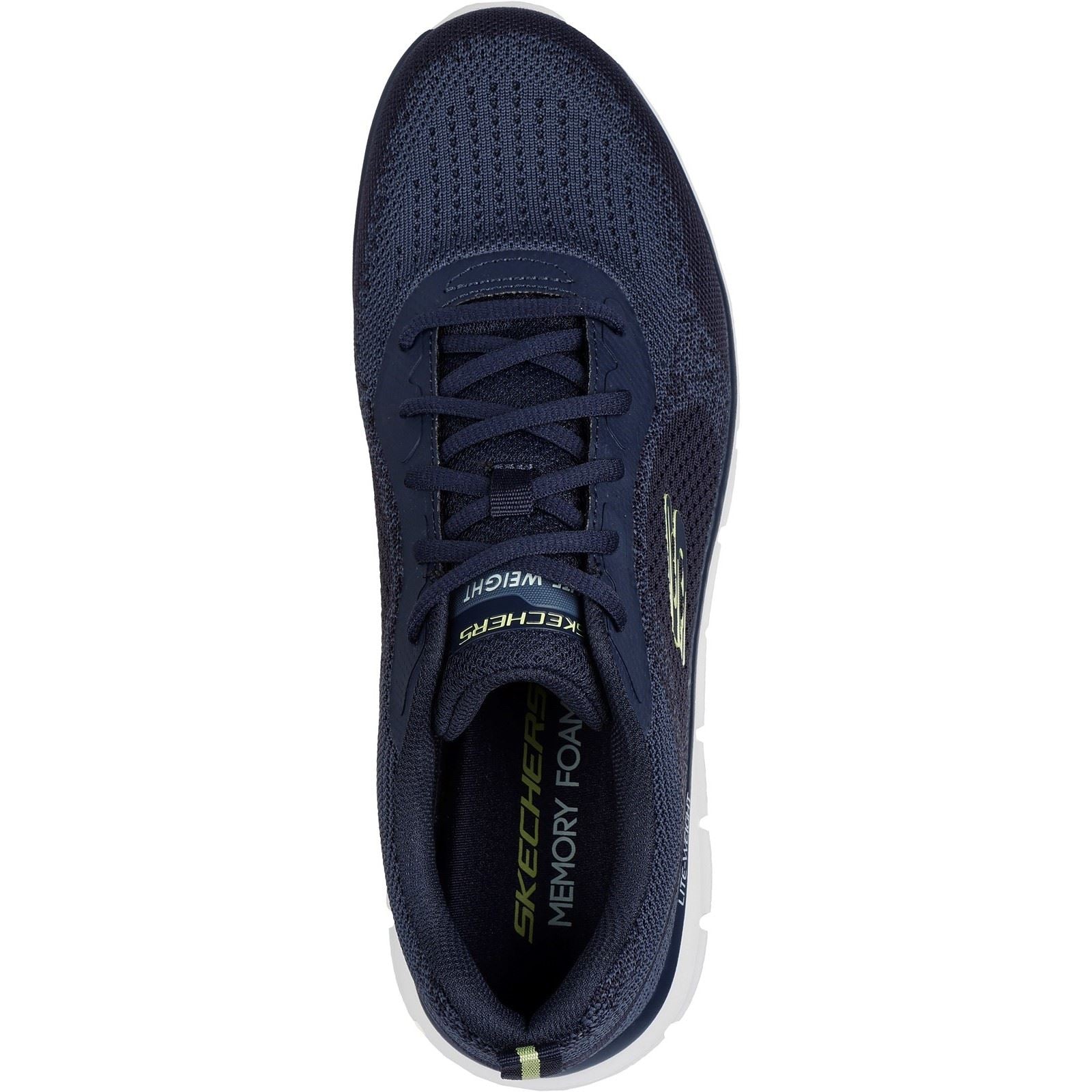 Skechers Track Glendor Synthetic Men's Navy/Lime Trainers