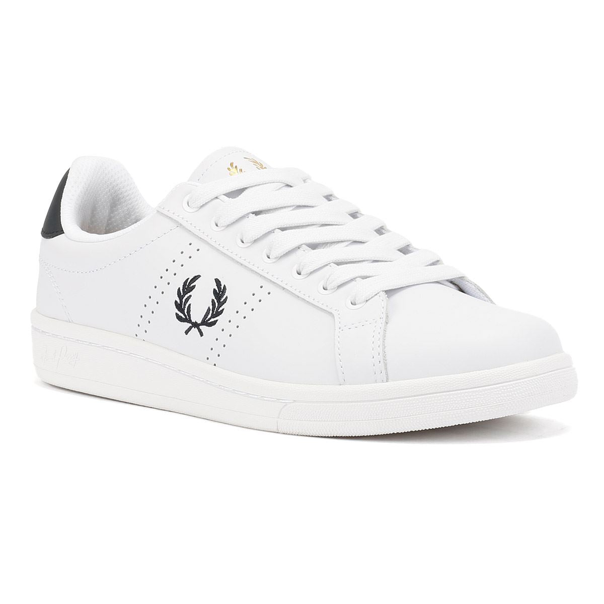 Fred Perry B721 Leather Men's White/Navy Trainers