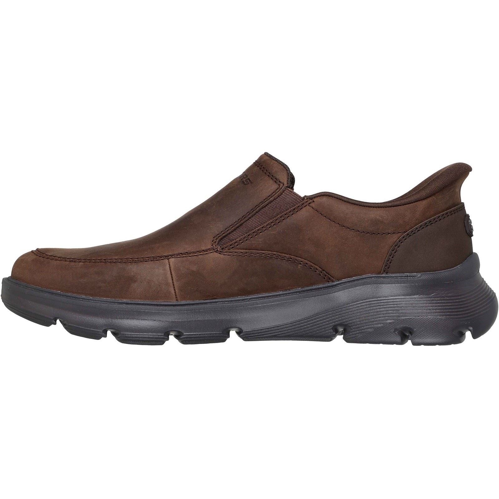 Skechers Arch Fit Garza Umar Leather Men's Cocoa Loafers