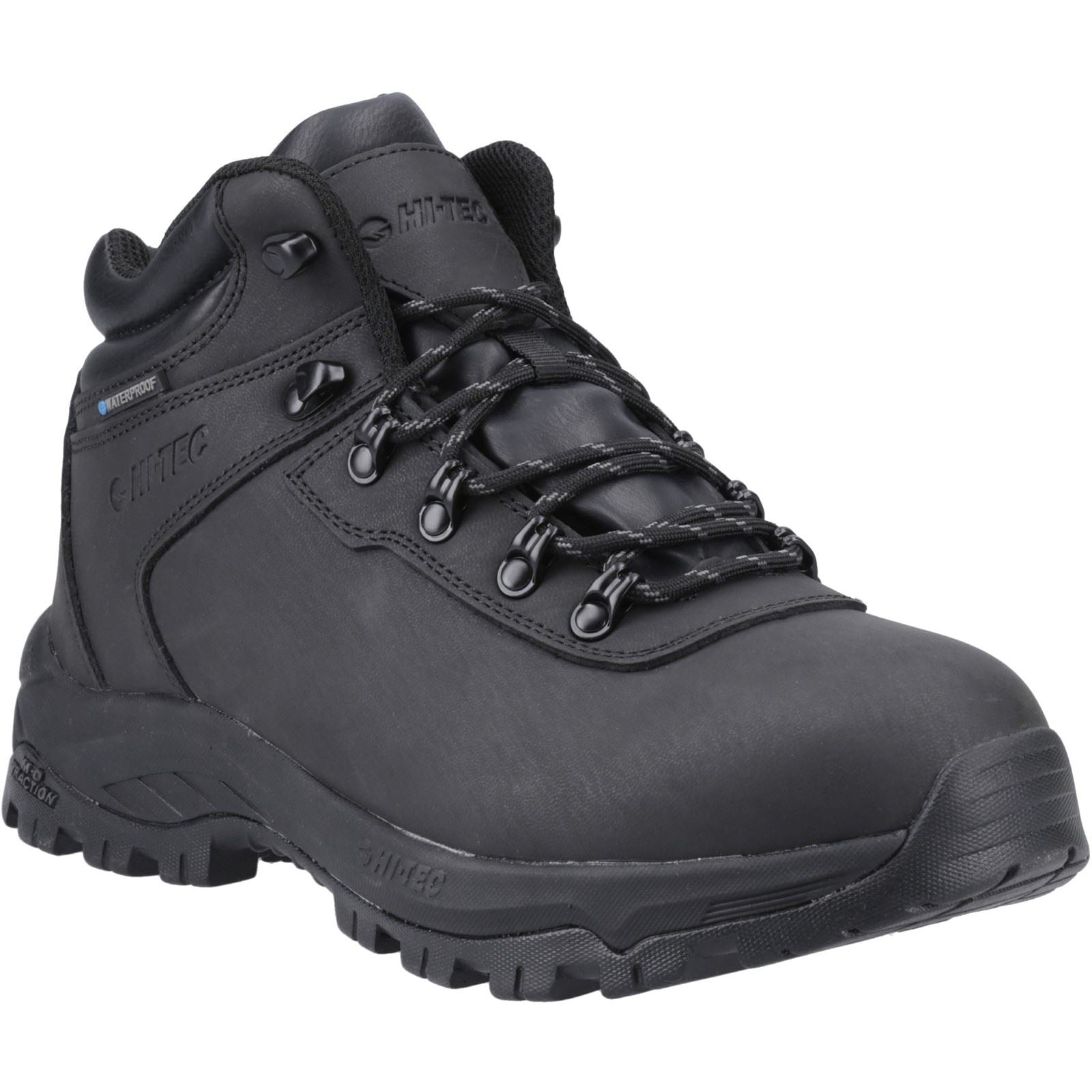 Hi-Tec Eurotrek Lite Waterproof Faux Leather Men's Black Hiking Boots