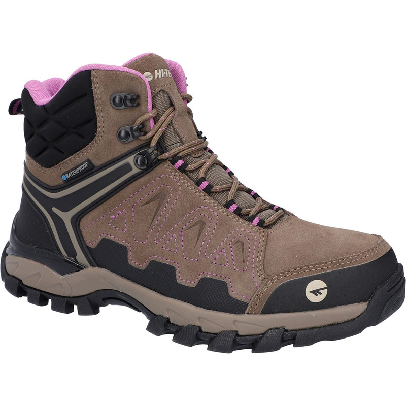 Hi-Tec V-Lite Explorer WP Cow Suede Leather Women's Brown/Lilac Hiking Boots