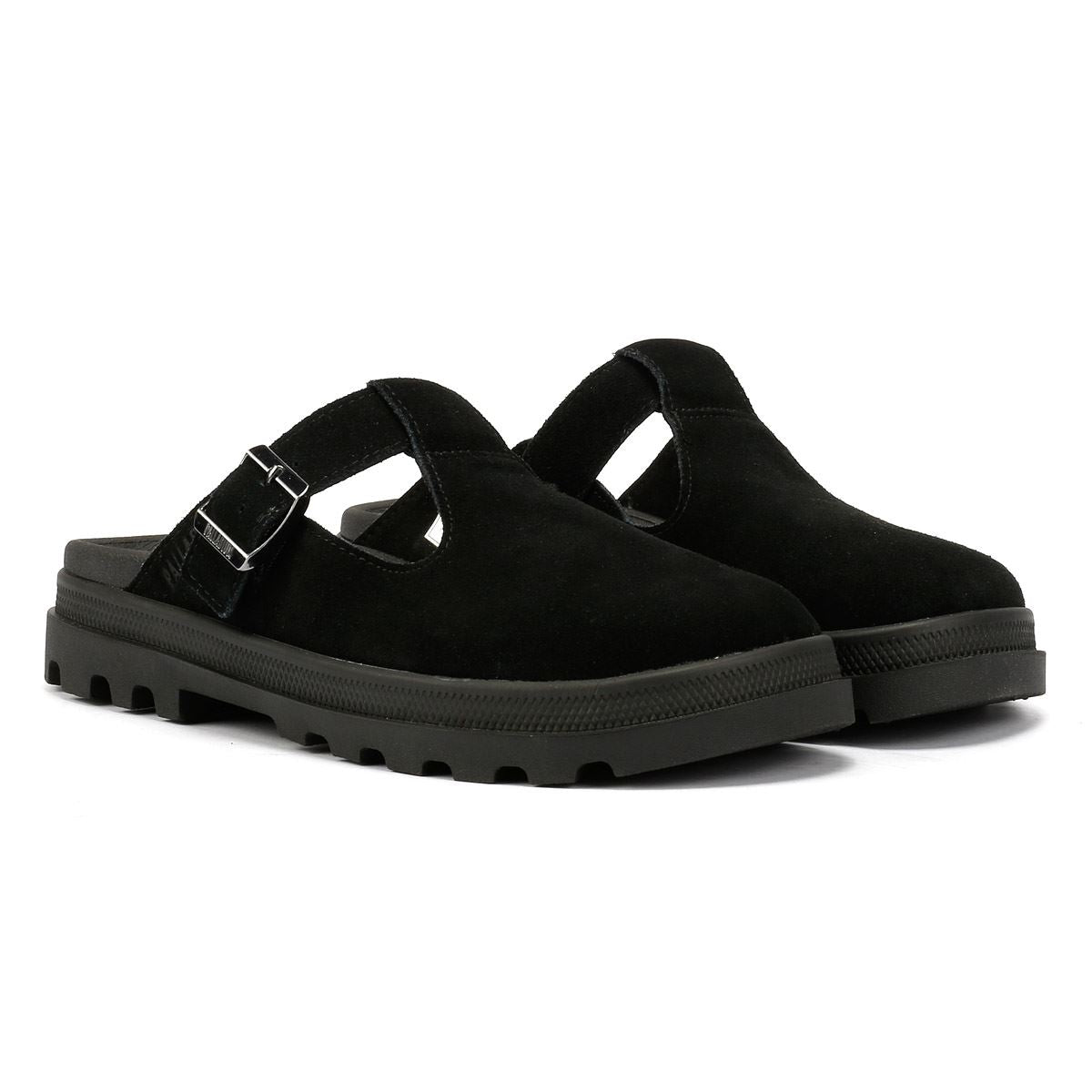 Palladium Dunelite Pyla Suede Black Mules