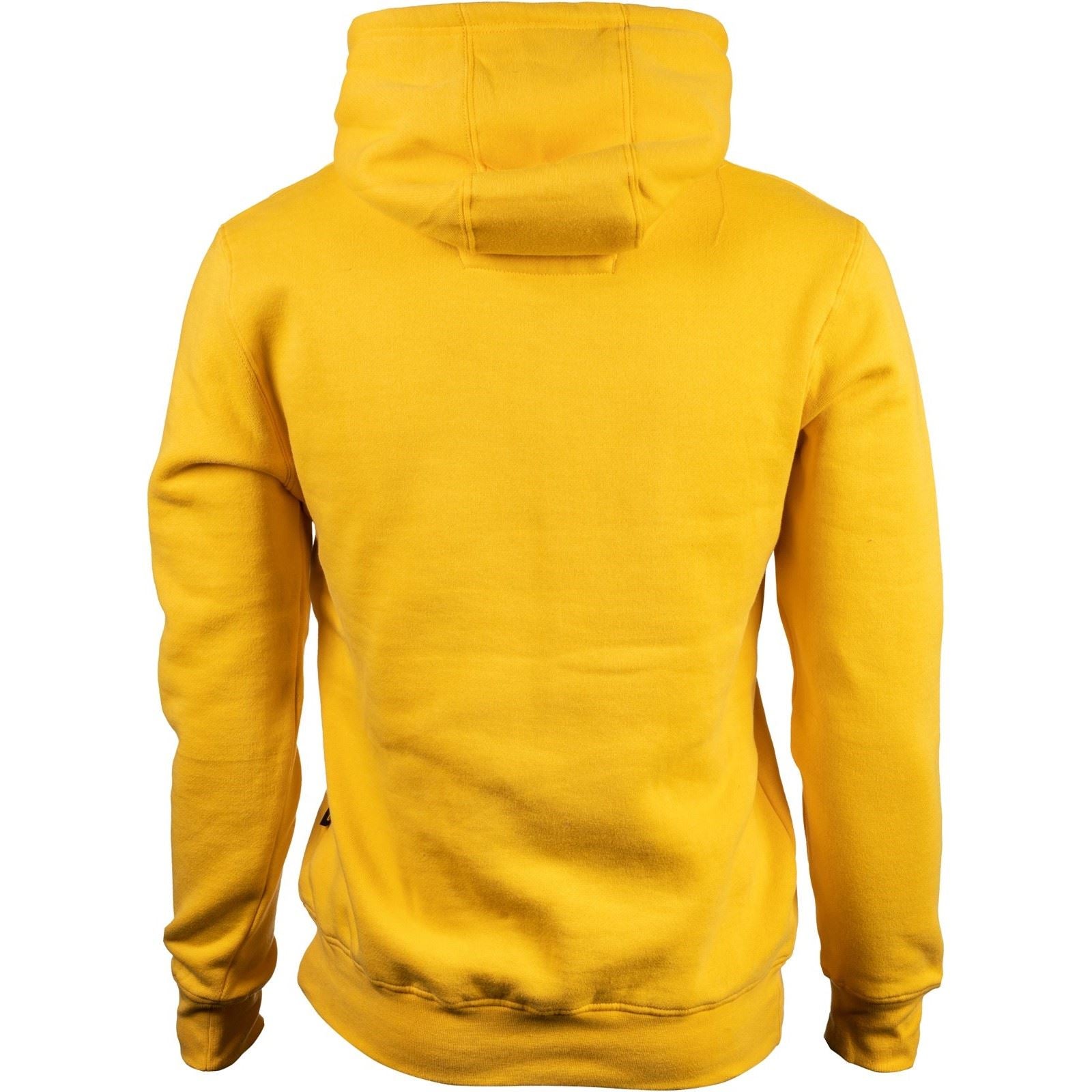 Caterpillar Trademark Cotton Men's Yellow Hooded Sweatshirt