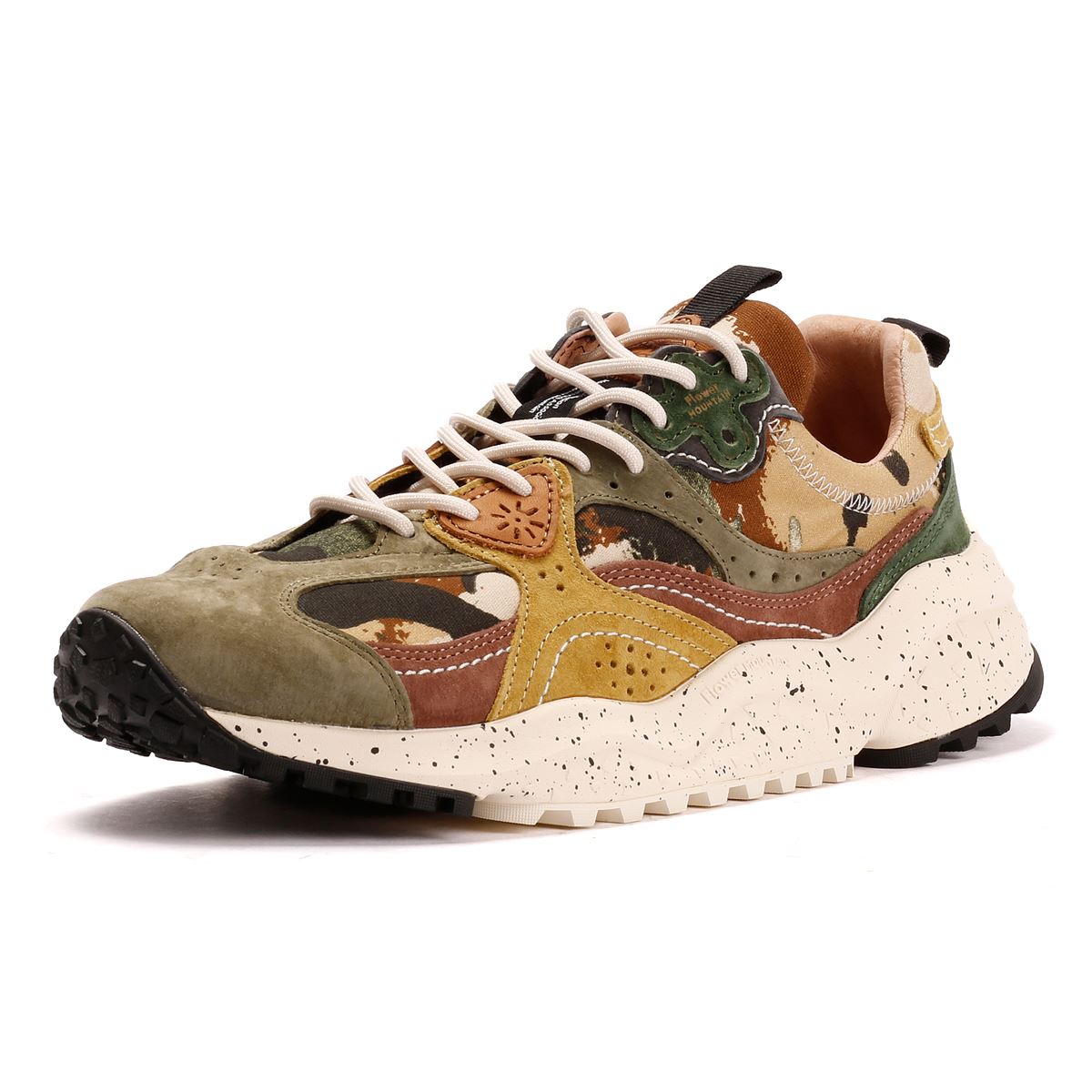 Flower Mountain Wave Suede Men's Camouflage Trainers