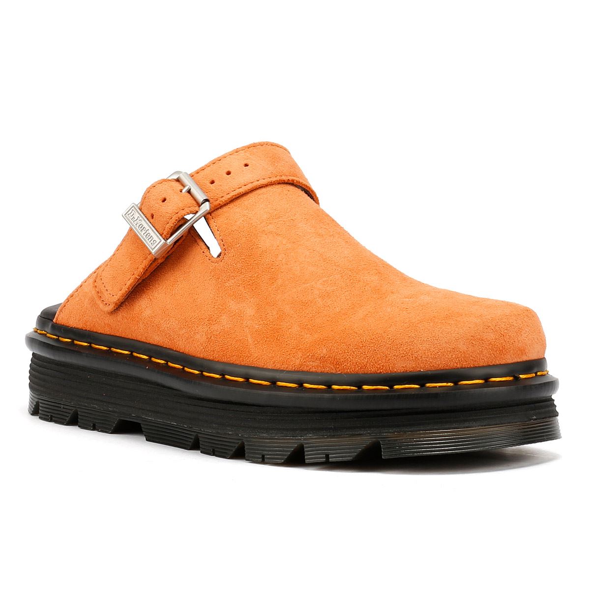 Dr. Martens Zebzag EH Suede Orange Zest Mules
