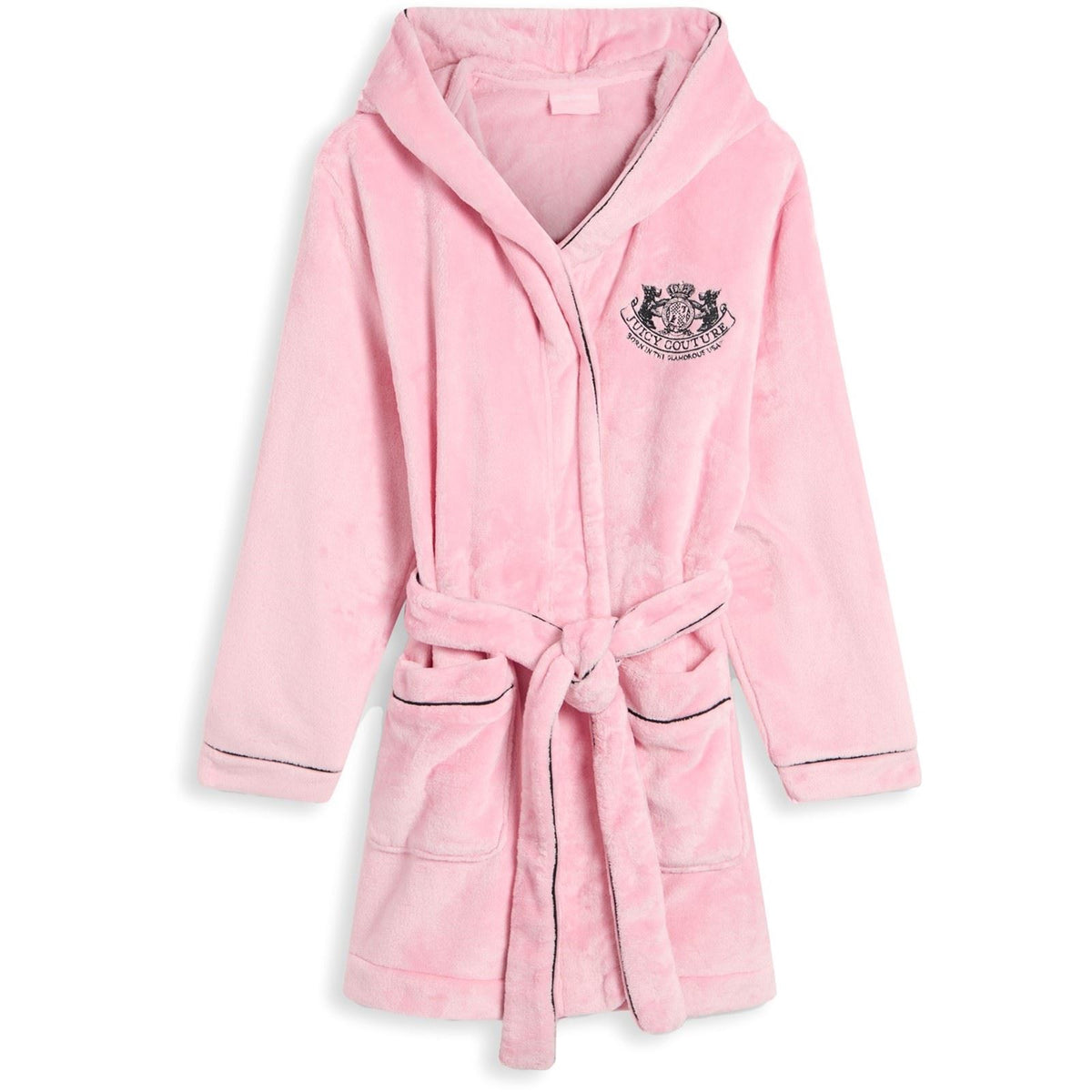 Juicy Couture Crest Robe Polyester Women's Pink Loungewear Robe