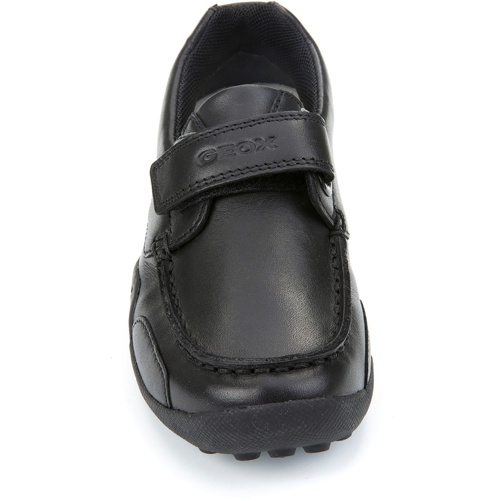 Geox J W.Snake Moc B Leather Boy's Black Moccasins Shoes