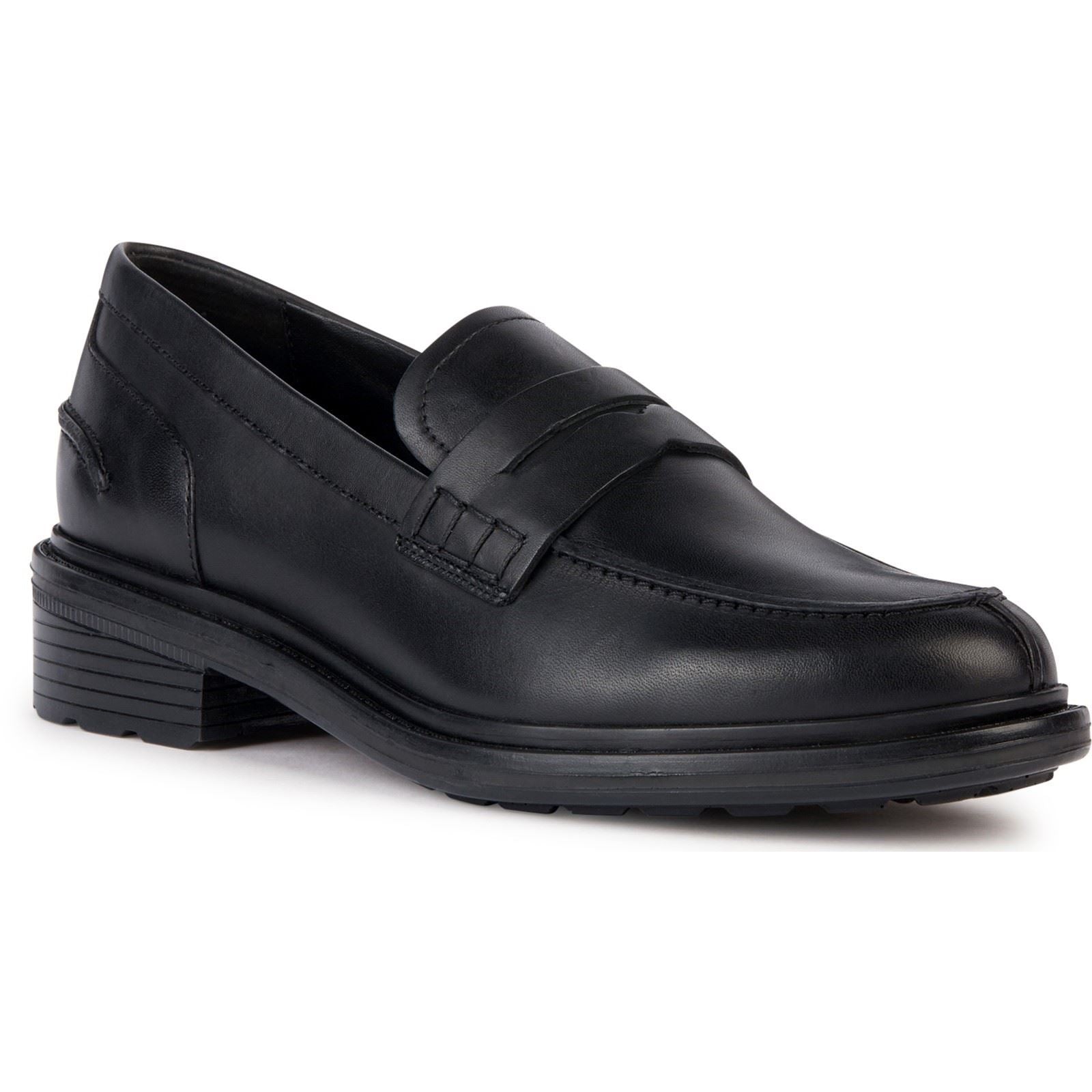Geox D Walk Pleasure F Leather Women's Black Moccasins Shoes