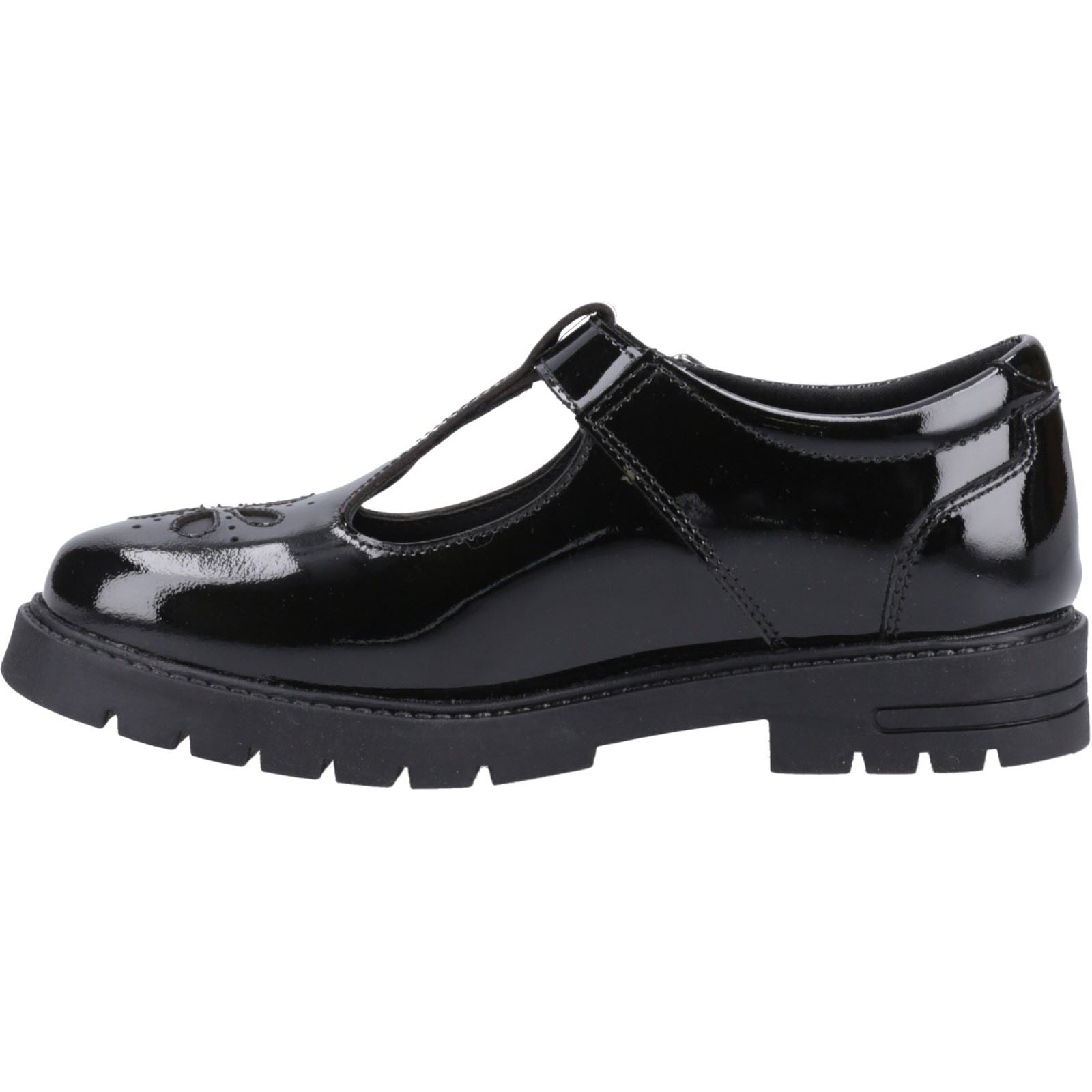 Hush Puppies Fiona Patent Leather Youth Black Shoes