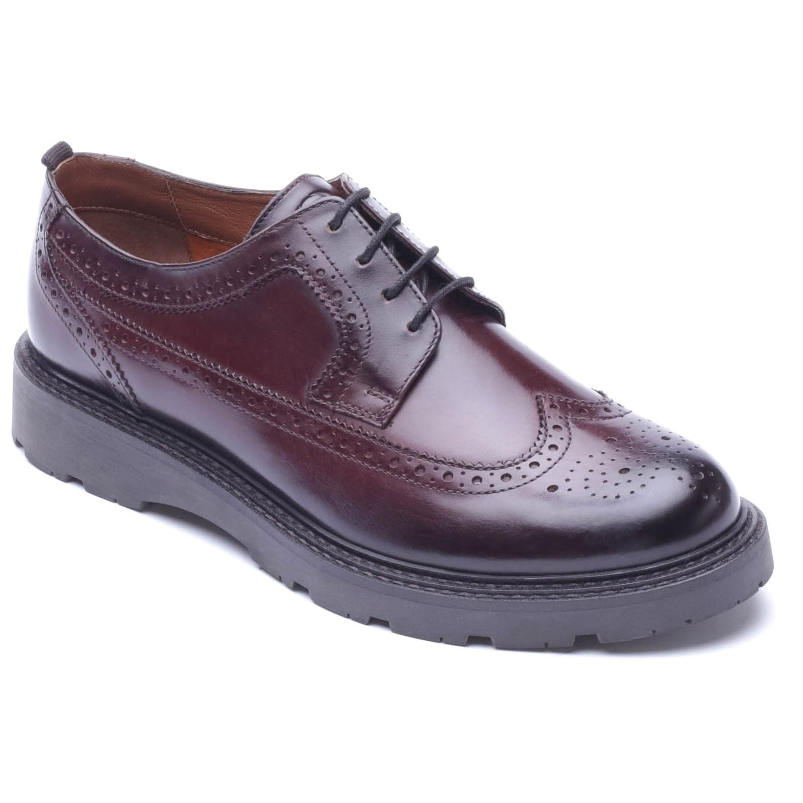 Base London Phase Leather Men's WASHED BROWN Brogues Shoes