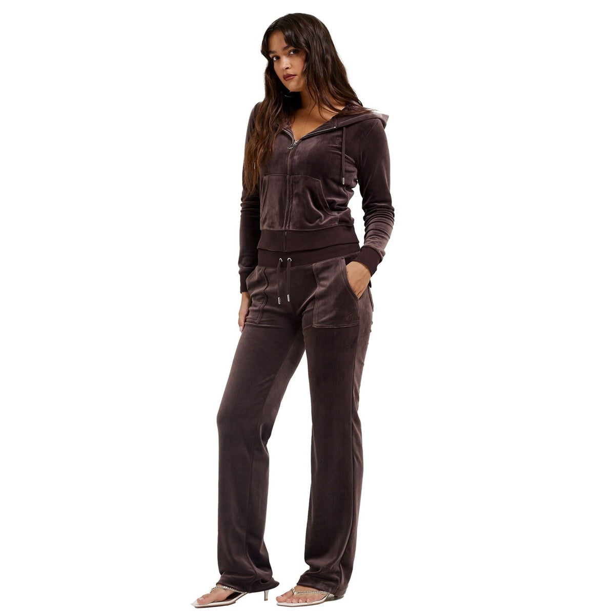 Juicy Couture Del Ray Pant Polyester Women's Brown Joggers