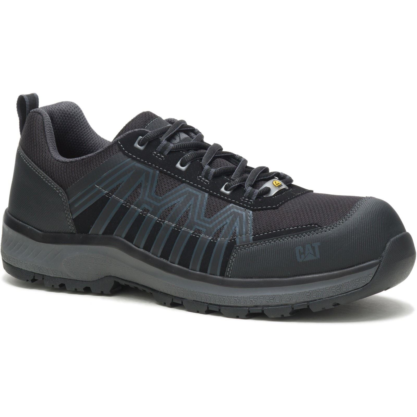 Caterpillar Charge PU/Mesh/Synthetic Black Safety Trainers