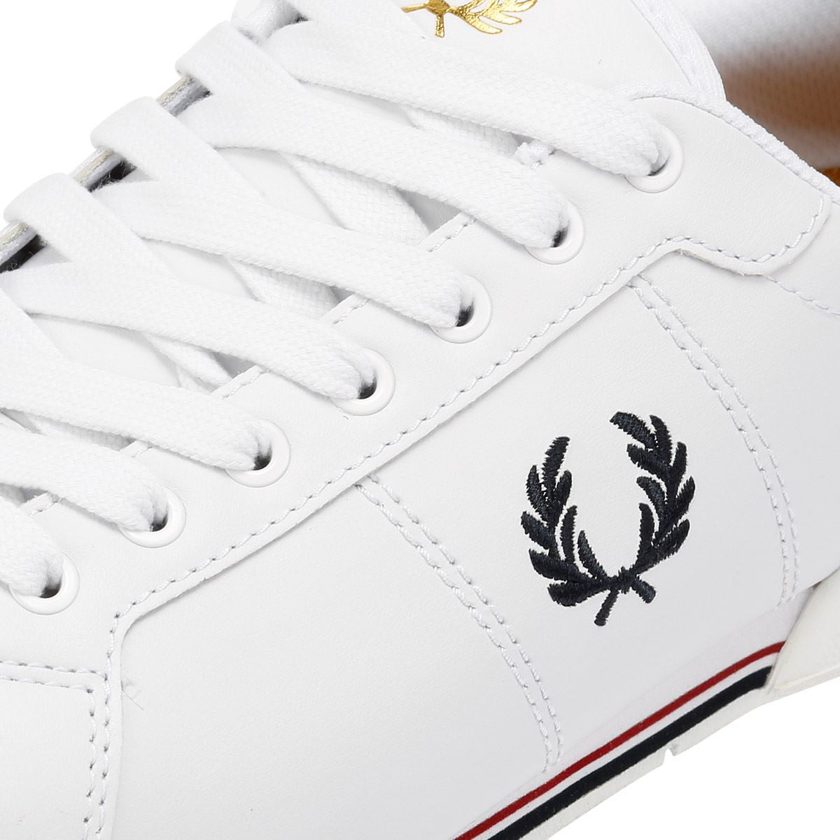 Fred Perry B722 Leather Men's White/Navy Trainers
