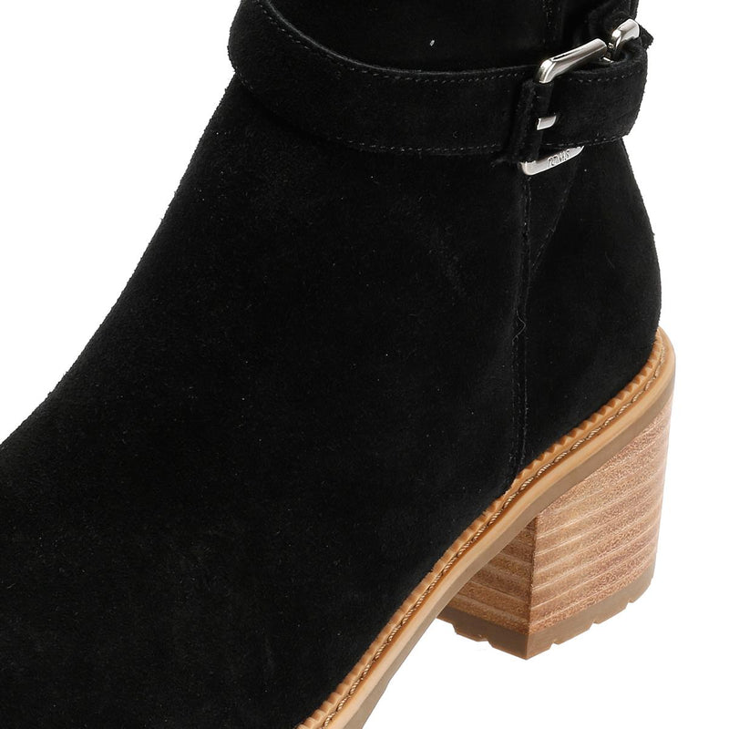 TOMS Hailey Buckle Suede Women's Black Boots