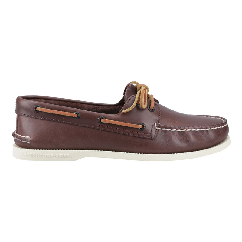 Sperry Authentic 2 Eye Leather Men's Brown Boat Shoes
