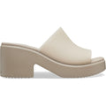 Crocs Brooklyn Slide Heel Women's Taupe Sandals