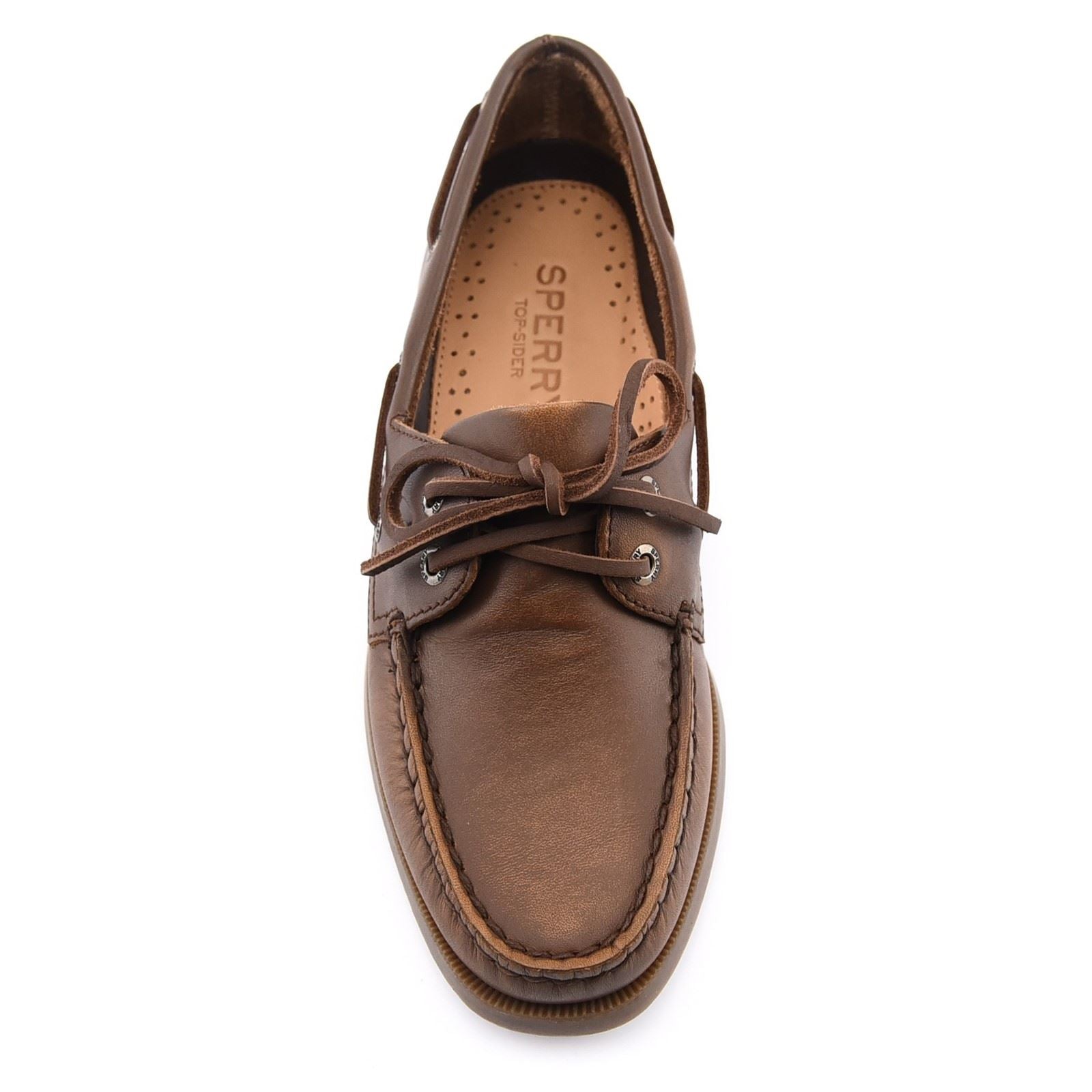 Sperry Authentic 2 Eye Boat Leather Women's Medium Brown Boat Shoes