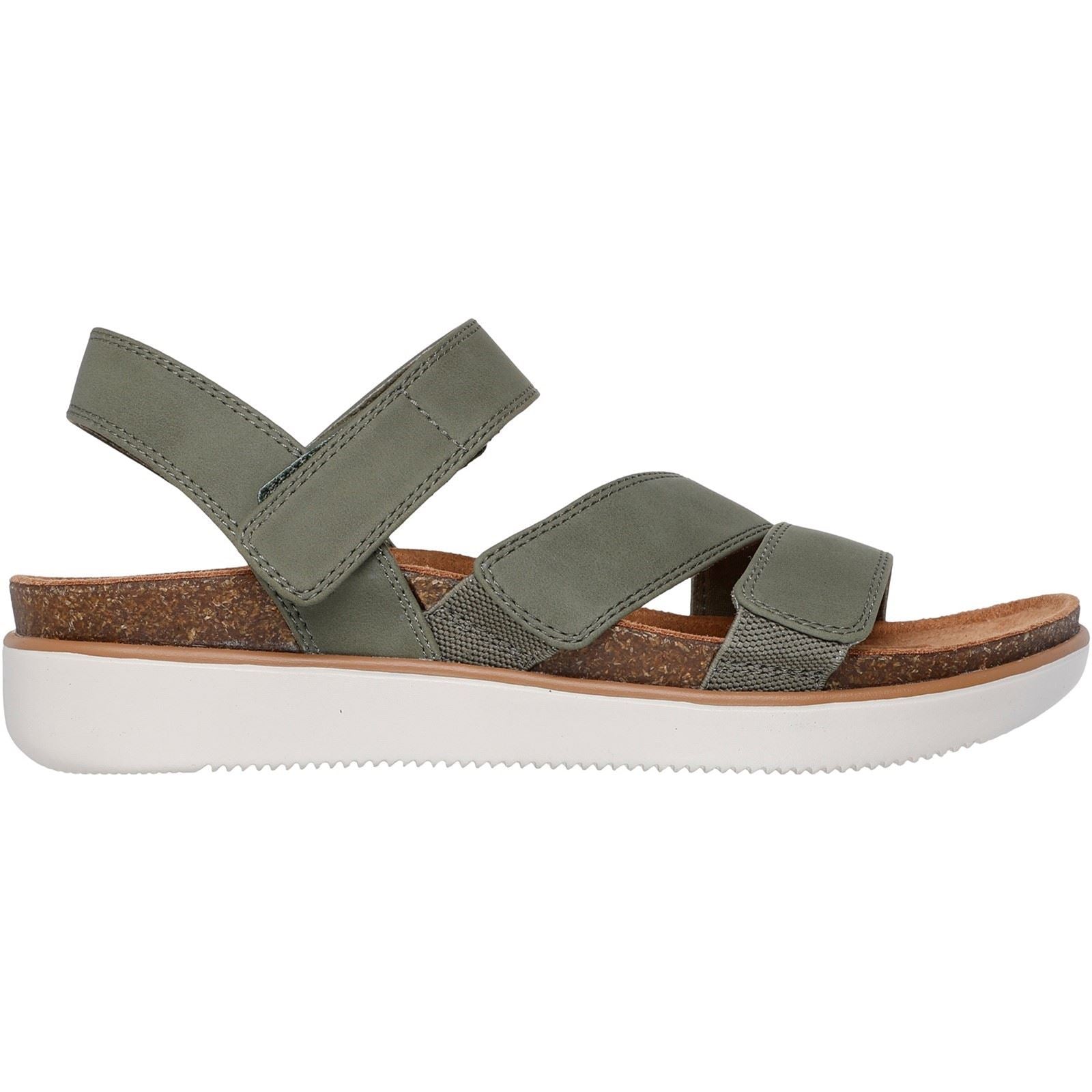 Skechers Lifted Comfort Polyurethane Women's Olive Sandals