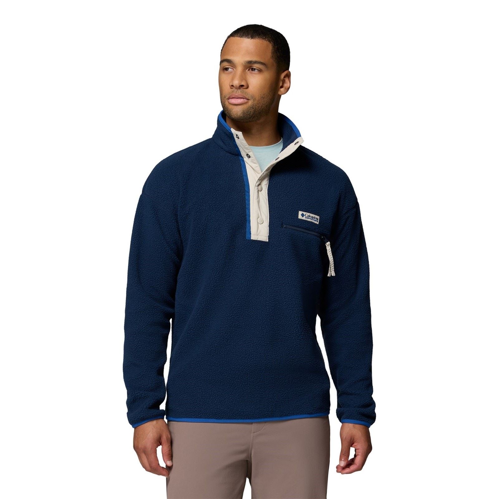 Columbia Helvetia II Half Snap Men's Blue Fleece Jacket