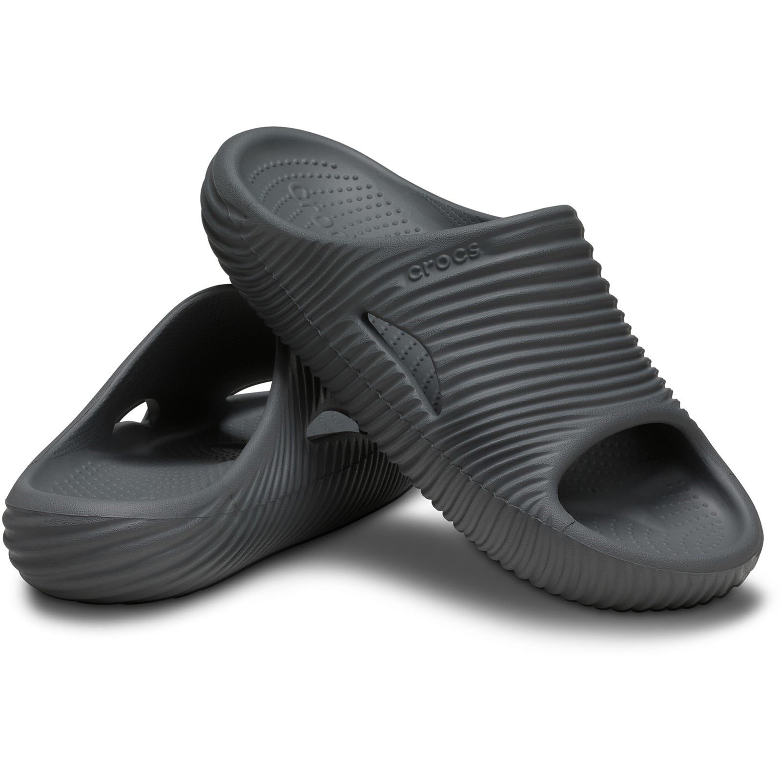 Crocs Mellow Tide Recovery Synthetic Slate Grey Slides