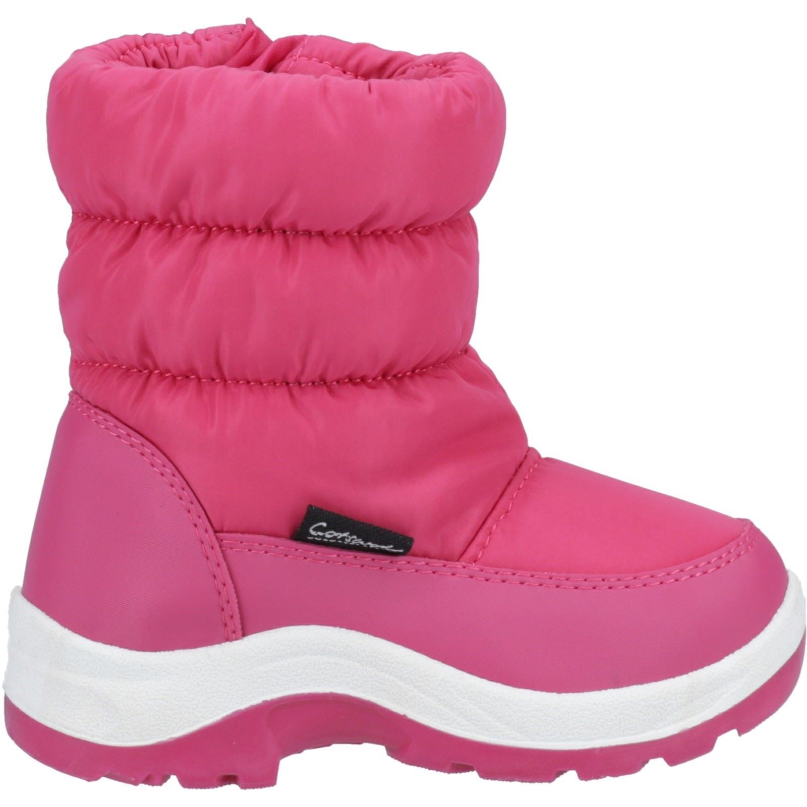 Cotswold Tirely Textile Pink Wellington Boots